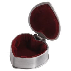 Dacapo Smyckeskrin Hjärta Pärlkant D6,5 cm tennfinish