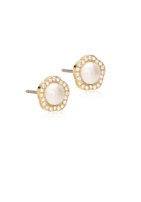 Blomdahl Brilliance fancy pearl 8mm golden titan