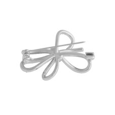 Snö of Sweden Ribbon brosch silverpläterad mässing