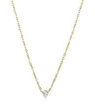 Astrid & Agnes Young Elsa halsband gulpläterad stål/vit kristall 36cm+6