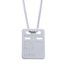 Guldteknik ID-Bricka 13x19 mm Silver