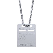 Guldteknik ID- Bricka 17x23 mm Silver