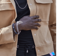 By Billgren Nobel SILVERARMBAND Pansar 4 mm