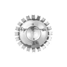 Georg Jensen Daisy brosch rodium pläterat silver och blå emalj 44 mm