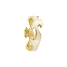Georg Jensen Fusion mittring 18k guld cremevit