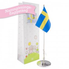 Dacapo Flaggstång nysilver med namngivningsdekor