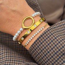 By Jolima Shine armband guldpläterat stål