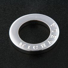 Guldteknik Däckring silver 18x10x1,5mm med spetsögla