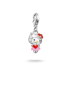 Thomas Sabo Hello Kitty Charm hjärta premiumlegering, finförsilvrad, 