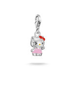 Thomas Sabo Hello Kitty Charm rosa emalj, försilvrad premiumlegering