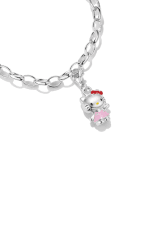 Thomas Sabo Hello Kitty Charm rosa emalj, försilvrad premiumlegering