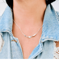 By Sofia Wistam Twirl halsband i silver