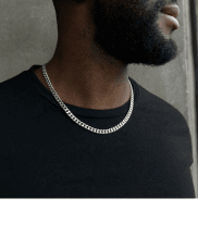 By Billgren Nobel Silverhalsband Pansar 6 mm