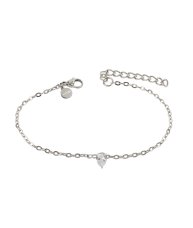 Astrid & Agnes Young Elsa armband stål /vit kristall 14cm+4