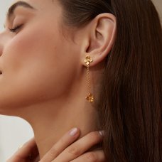 By Jolima Rosie pendant örhängen guldpläterat stål