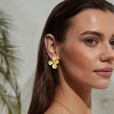 By Jolima Lilly örhänge stål/gul