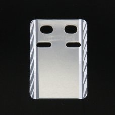 Guldteknik ID-bricka 13x19 mm facettslipad silver