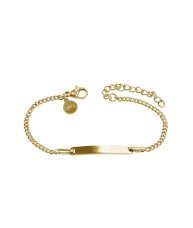 Arock Young Malte armband guldpläterad stål med bricka 2mm 14cm+4 