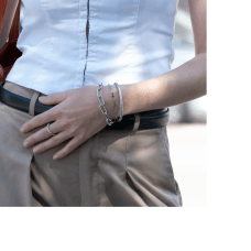 Sintridou ring mönstrad stål 