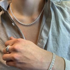 Catwalk Halsband cordel silver 50 cm