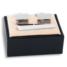 By Billgren Set manchettknapp-slipsnål stål