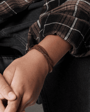 Arock Young Elias läderarmband brunt 12,5-14,5cm