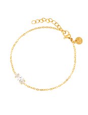 By Jolima Teardrop armband guldpläterat stål