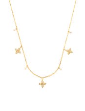 By Jolima Valencia crystal halsband guldpläterat stål