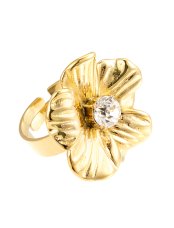 By Jolima Daisy ring crystal guldpläterat stål