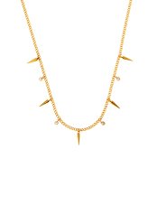 By Jolima Peak crystal halsband guldpläterat stål