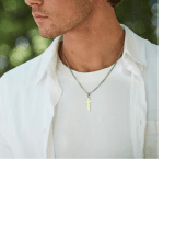 By Billgren Helmer halsband kors stål