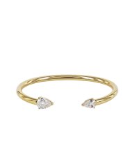 Astrid & Agnes Young Elsa bangle gulpläterad stål/kristall innerdiam.4.4-3.8cm