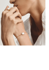 Thomas Sabo Armband med pärlemor och vit zirkonia Premiumlegering, 18k guldpläte