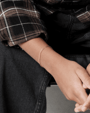 Arock Young August armband guldpläterad stål 3mm 14cm+4