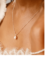By Sofia Wistam Ocean Muse Big Pearl halsband silver