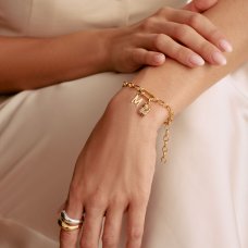 Thomas Sabo Charm-hängsmycke bokstaven M Connect guldpläterad