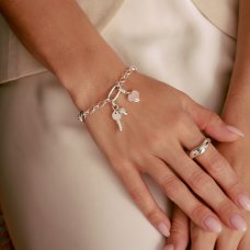 Thomas Sabo Charm hängsmycke nyckelring och hjärta connect i silver