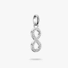 Thomas Sabo CHARM-Hängsmycke oändlighetssymbol med stenat connect silver