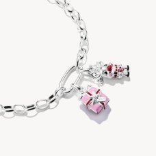 Thomas Sabo Charm-hängsmycke present rosa connect silver