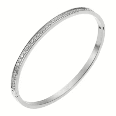By Jolima Celine crystal bangle clear stål