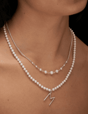 Maria Nilsdotter Dawn halsband silver med sötvatten pärla 