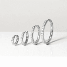 Sif Jakobs Ellera Grande örhängen silver med vita zirkoner 