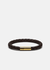 Skultuna Läderarmband 6 mm guld/brun