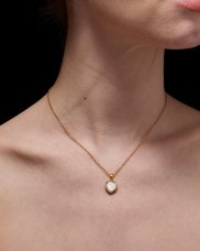 Maria Nilsdotter Charmed Heart guldpläterat silver Mother of pearl