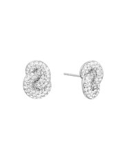 By Jolima Knot crystal stud örhängen stål