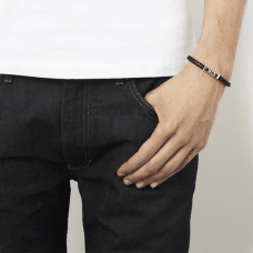 Efva Attling Läderarmband med silver lås