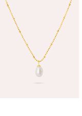 By Sofia Wistam halsband Ocean Muse Big Pearl förgylld mässing