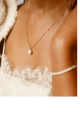 By Sofia Wistam halsband Ocean Muse Big Pearl förgylld mässing