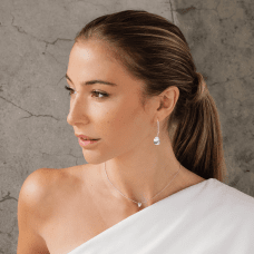 Efva Attling Mini rose petal örhänge silver