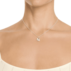 Efva Attling Mini Rose Petal halsband silver